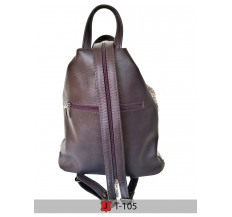 Plecak Skórzany model T-105 Bordo/aztek