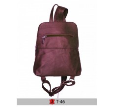 Plecak Skórzany model T-46 Bordo/Oriental